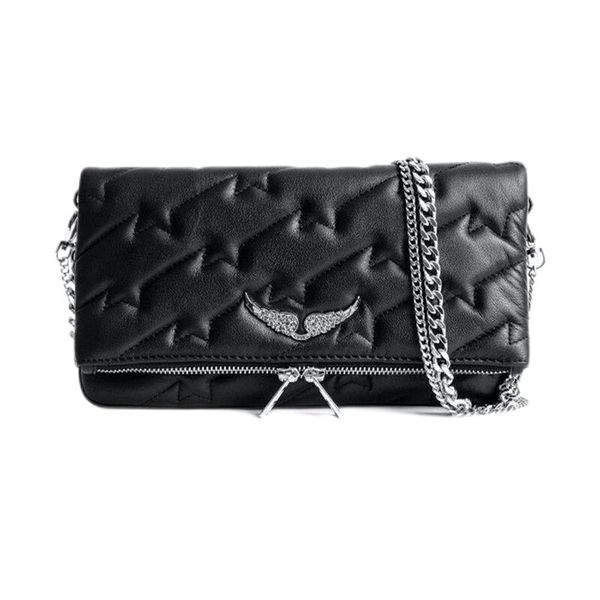 Borsa da donna stile moda Ali Borsa a tracolla in pelle di pecora con stiratura a diamante Borse a tracolla con pochette ZV da donna a catena182v