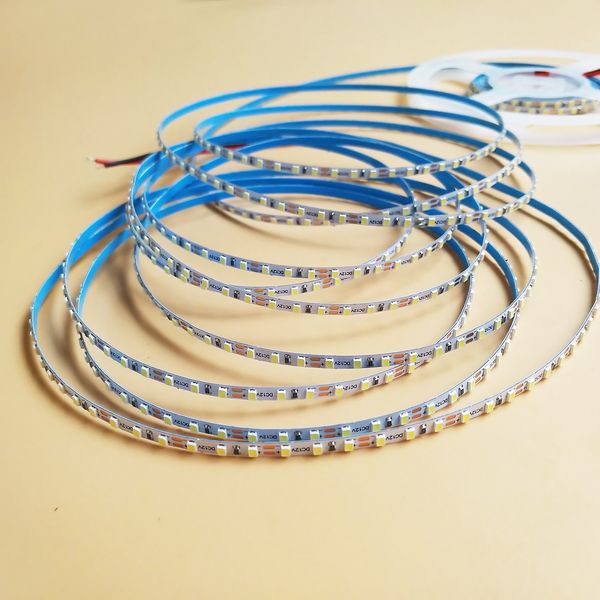 3mm genişlik 12V 2835 LED Esnek Strip Işık Halat Dar PCB IP20 Su Geçirmez Olmayan 180leds/M Kabine için Süper Parlak Mutfak Tavan Aydınlatma