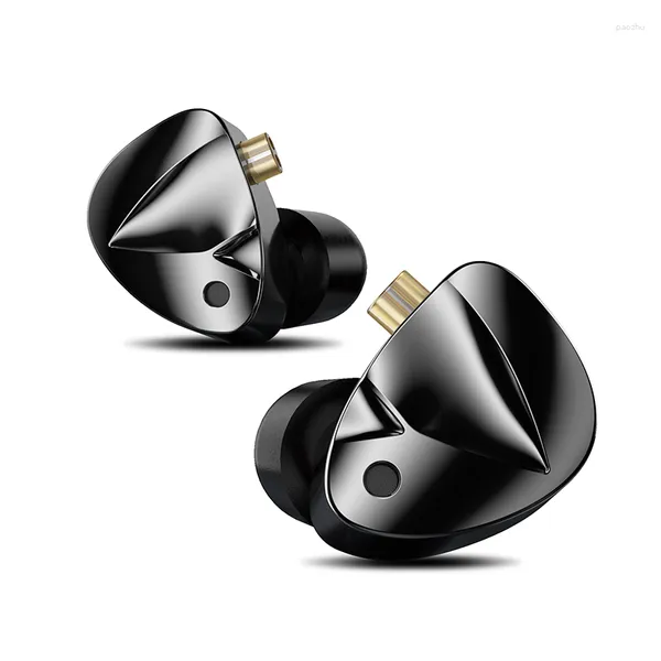 Auricolari D-Fi con filo metallico con interruttori Sintonizzazione in Ear Monitor Auricolari HiFi Cuffie Bass Stereo Cuffie staccabili per esterni