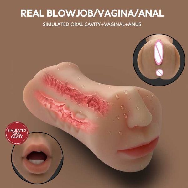 Sexspielzeug-Massagegerät Heseks Oraler männlicher Masturbator, echte Vagina, tiefer Blowjob, Muschi für Männer, Spielzeug zum Masturbieren