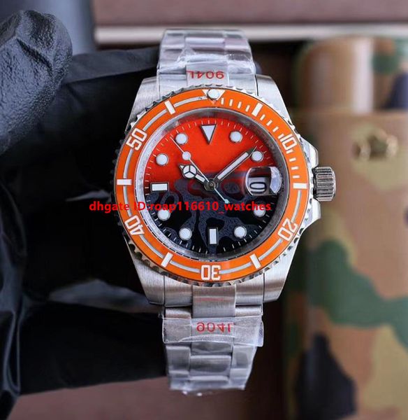 relógio masculino designer relógio masculino laranja mecânico automático 40mm safira fivela dobrável relógio 904L pulseira de aço inoxidável preto dhgate relógios de luxo