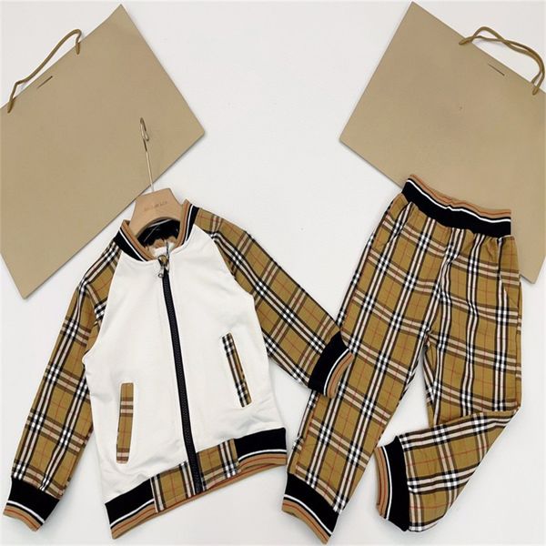 Новая осенне-зимняя дизайнерская детская пришитая куртка на молнии, брендовая спортивная одежда с надписью, высококачественная детская одежда, размер 90-150 см b26
