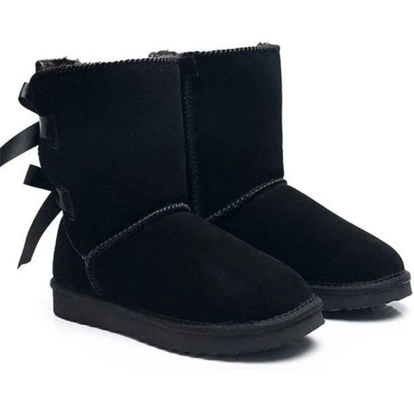 Botas de grife quentes austrália chinelos tasman mulheres plataforma botas de inverno menina clássica bota de neve tornozelo arco curto mini pele preta castanha rosa gravata borboleta sapatos tamanho 4-14