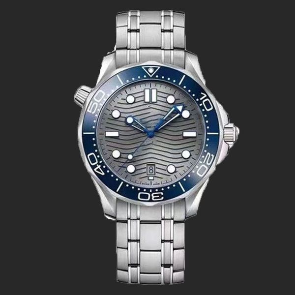 Omega Relógio de luxo masculino relógio mecânico automático 41mm pulseira de aço inoxidável à prova d'água brilhante lente de vidro de safira mês amostra montre de