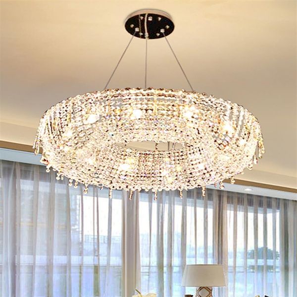 Lustre de cristal americano brilhante, luxuoso, led, moderno, luminária, el, loja, restaurante, salão, lobby, pendurado274z