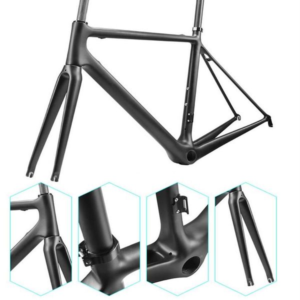 Full-C-Fahrradrahmen, Scheibenfelgenbremsen, Fahrrad-Carbon-Rahmenset BB68 BB30, individuelles Fahrradrahmen-Set 1K oder UD, hergestellt in China294H