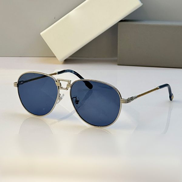 óculos de sol piloto óculos de sol de luxo para homens óculos de sol femininos de alta qualidade metal templos finos elementos de cabo Design UV400 Protect