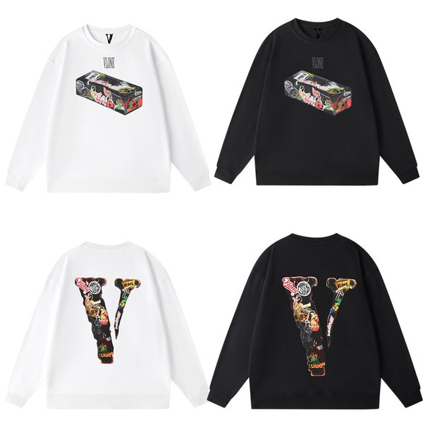 Moda Mektubu Vlone Baskı Sweatshirt Erkekler Marka Beyaz Hoodies Pamuk Sweatshirts Erkekler Sonbahar İlkbahar Hoody Rahat Hoodie Street Giysileri S-3XL VL144