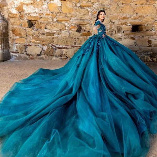 Сексуальное блестящее платье Quinceanera с вырезом сердечком, милое бальное платье принцессы с бисером и кружевной аппликацией для девочек 16 лет