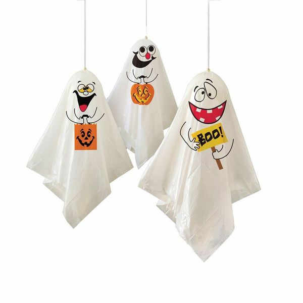 Fabric Mini Ghost Halloween Hanging Ghost Party Decoration Can Be Used as Finger Doll Cake Card Insertion Pumpkin Monster