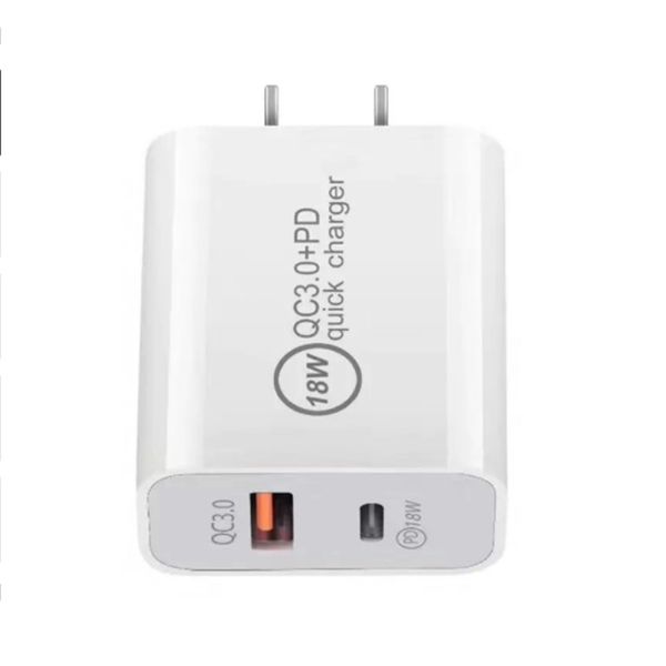 20w 18W QC3.0 + PD Carregador de parede Carregador rápido Carregamento rápido de alta qualidade Type C Adaptador de energia compacto USB PD QC3.0 para Ip7 8 11 12pro Samsung phone Tablet