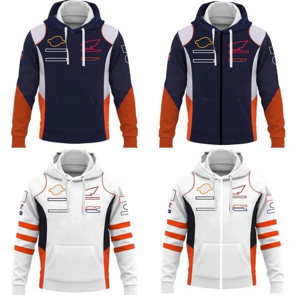 Motocross 2023 Team Felpa con cappuccio Moto Factory Giacca da uomo Primavera e Autunno Moto Equitazione Felpe con cerniera Off-road Racing Sweat222j