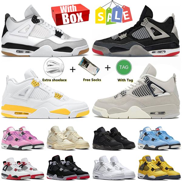 4 4s Scarpe da basket da uomo jumpman 4 per uomo Donna Vivid Sulphur Frozen Moments scarpe sportive sneakers da passeggio Tennis skateboard all'aperto Dhgate TS UNC taglia grande 36-47