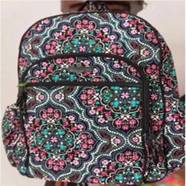 NWT Cartoon Flower School Bag mochila bolsa de viagem duffle bag329g