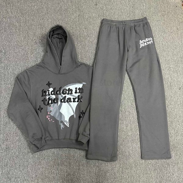 Herren-Trainingsanzüge, versteckt im Dunkeln, Buchstabe Puff, gebrochen, Jogginghose, Anzug-Sets, Unisex, Streetwear, Stickerei, Baggy, Y2K, lässig, Ropa Hombre, Trainingsanzüge, T230910