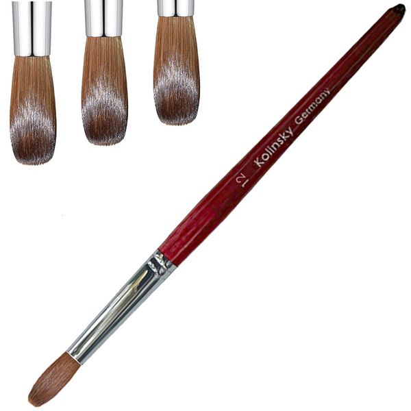 Кисти для ногтей UsiDaer Kolinsky Brush Acrylic с красной круглой деревянной ручкой и 100 соболиными волосками для рисования кристаллическим УФ-гелем 230909