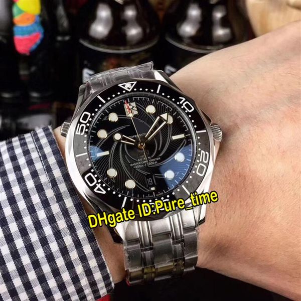 Yeni Diver 300m James Bond 007 Limited 210 62 42 20 01 001 Siyah kadran Otomatik Erkekler İzle Paslanmaz Çelik Bilezik Bents P273Q