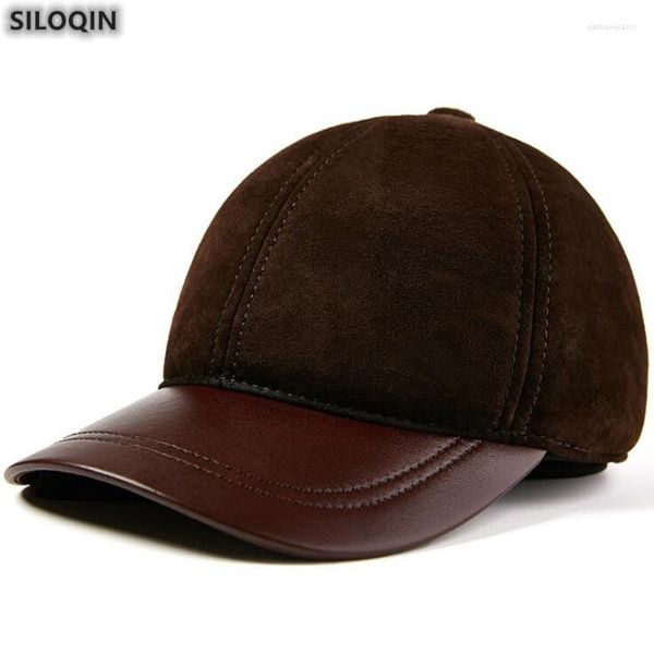 Top kapaklar moda zirve başlık ince koyun derisi erkekler kadın beyzbol sonbahar kış orijinal deri şapka trend markaları snapback gorra