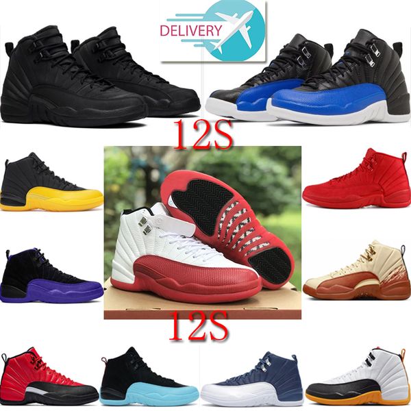 Scarpe da basket di design alla moda 12 High Jumpman Scarpe da ginnastica da donna per uomo Taxi Playoff Gioco inverso Scarpe da ginnastica nere Gioco Royal University Blu OG Zapato Taglia Eur 36-45