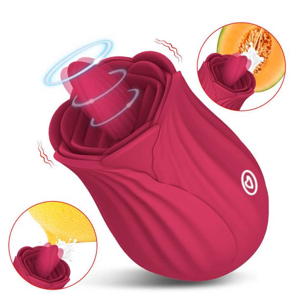 Massaggiatore giocattolo del sesso 10 velocità rosa vibratore USB ricaricabile clitoride capezzolo leccata di fica orale stimolatore del clitoride masturbazione femminile giocattoli per le donne