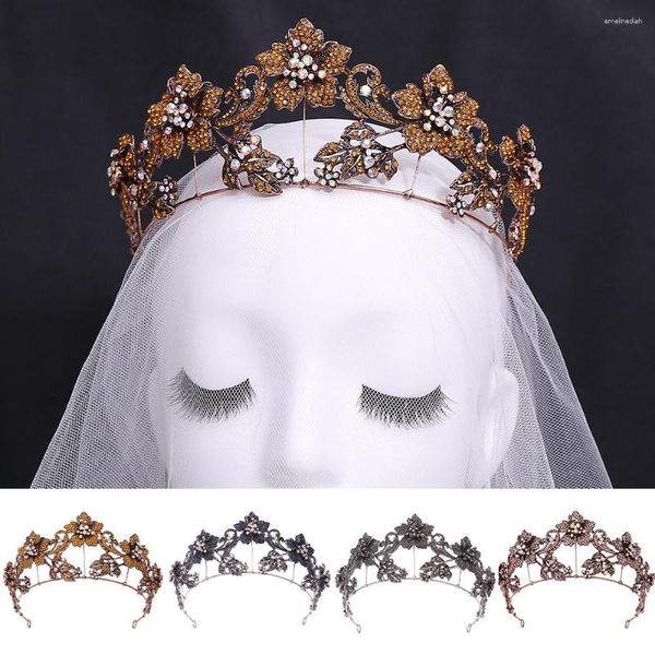 Haarspangen für Damen, Perlen-Stirnband, Kopfkette, Tiara, Krone, Kronen für Mädchen