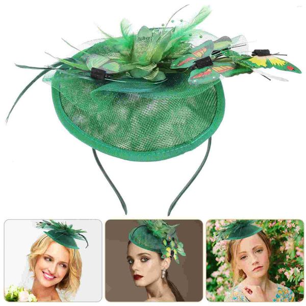 Bandanas borboleta chapéu acessórios de cabelo clipes coloridos chá festa feminina mini garra para chapéus fascinadores