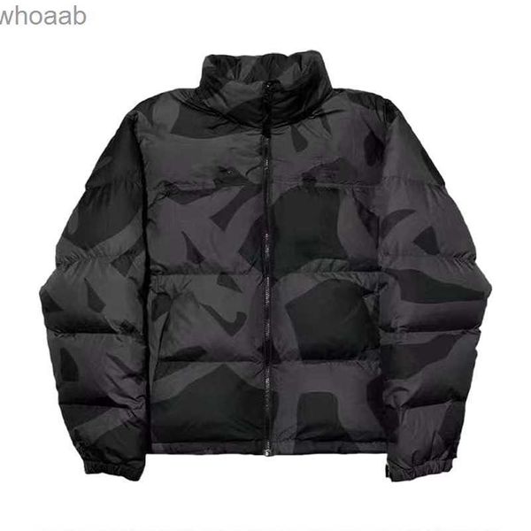 Homens Down Parkas jaquetas pretas com capuz zíper carta Jacquard treino conjunto casacos de luxo mulheres jaqueta puffer colete inverno masculino blusão melhor q HKD230911