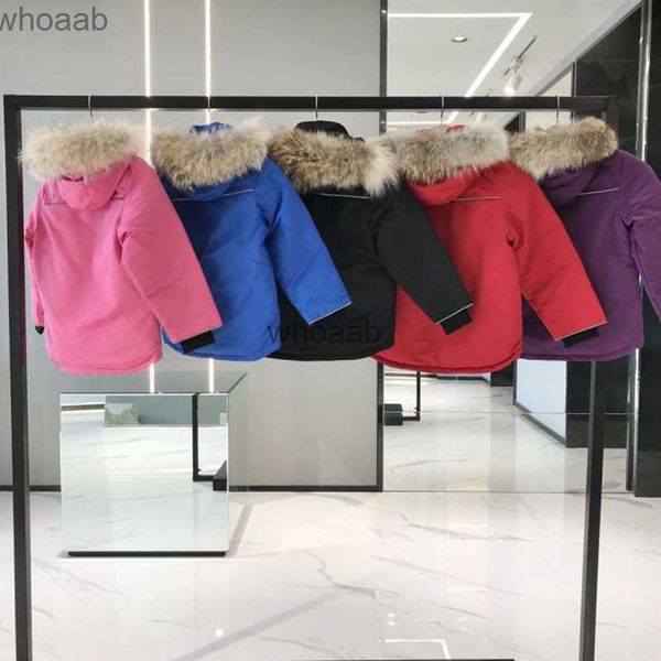 Piumino da uomo per bambini designer piumino invernale ragazzo ragazza capispalla per bambini giacche con cappuccio con stemma cappotti caldi spessi moda per bambini parka classico HKD230911