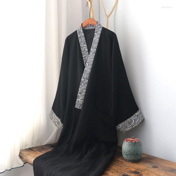 Roupas étnicas Verão Estilo Chinês Hanfu Robe Algodão Pijamas Casa Roupas Plus Size Zen Fino