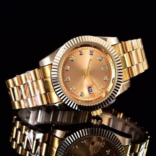 мужские часы с бриллиантами Роскошные наручные модные черные циферблаты с календарным браслетом Складная застежка Master Male 40 мм подарокроскошные мужские часы W287n
