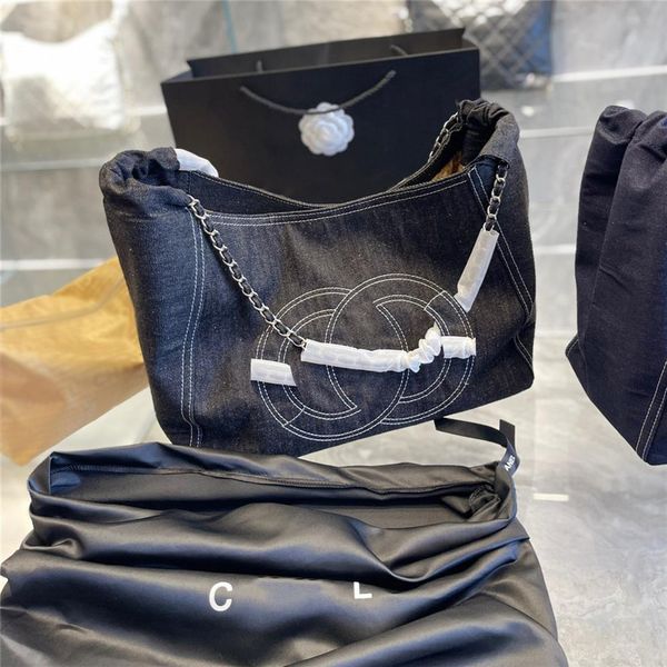 COCO Retro Utility Crossbody Вечерние сумки Седло с клапаном Сумки Черная джинсовая сумка-тоут Телефон Карманные дизайнерские сумки на ремне Мода Lu229b