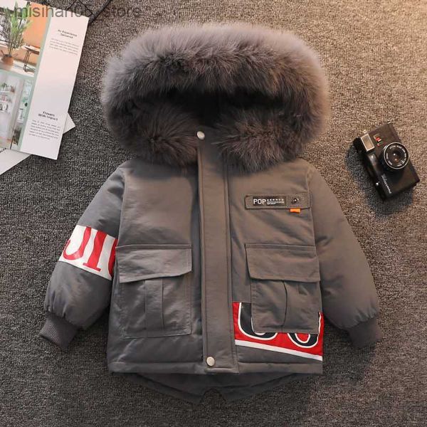 Piumini Piumini Invernali Cappotti per bambini Bambini Ragazzi Moda Spessa cartone animato Tuta da neve con cappuccio per ragazze Vestiti in cotone per bambini 28Y Parka per bambini 230313 Q230911