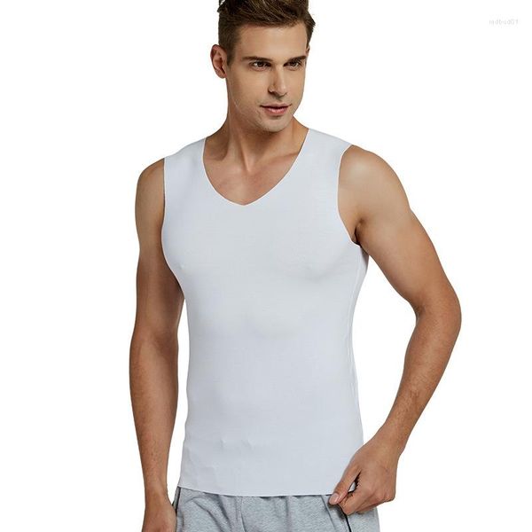 Männer Tank Tops 2 stücke Männer Sommer Nahtlose Modale Unterhemd Singlet Fitness Hohe Qualität Elastizität Ärmellose Gym Kleidung T