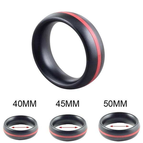 Vibratoren Metall Donuts Penisringe Schwarzer Stahl Cockring Penisverzögerungsring Erektion für Männer 40 mm 45 mm 50 mm 230911