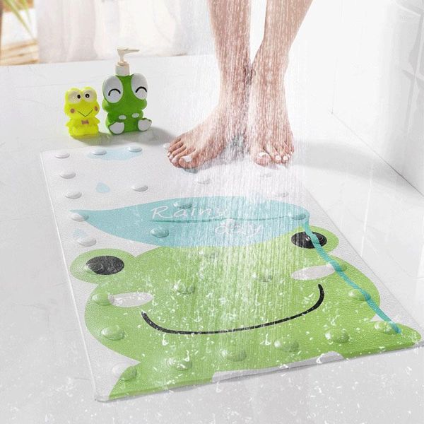 Tappeti Tappeti da bagno Cartoon Bambini Tappetini da bagno per doccia Tappetino da pavimento antiscivolo in PVC Piede di rana Decorazioni per la casa