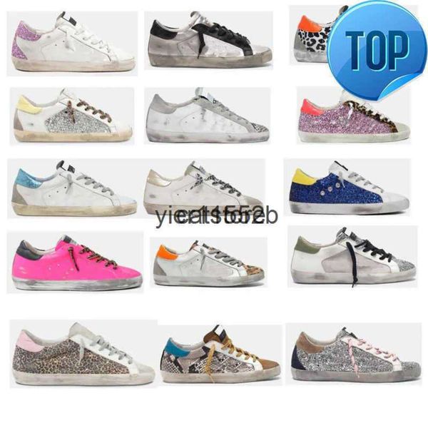 Goldenss Gooses Italia Designer di marca Scarpe da ginnastica Scarpe Scarpe da ginnastica casual Scarpe da ginnastica medio-alte Moda Super Star Hi Gletter Pelle Camo-Stampa Low-To YS