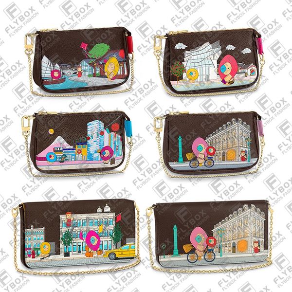 M81762 M81545 M81637 Weihnachts-Siebdruck MINI POCHETTE ACCESSOIRES FELICIE Geldbörse Schlüsseletui Damenmode Luxus Designer Coin230T