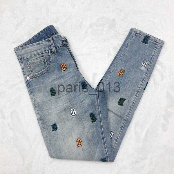Erkek Kot Panolar Büyük Boyutlu Mens Jeans Burb Tasarımcı Pantolon TB İşlemeli Pantolon Erkek Kadınlar Gevşek 4xl 5xl 6xl X0911