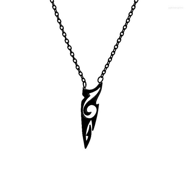 Gargantilha de aço inoxidável tribal tatuagem colar para mulheres homens gótico amante casal colares corrente punk jóias presente collier