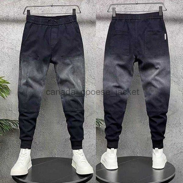 Herren-Jeans, Herren-Jeans, Herren-Jeans, Baggy-Leggings, modische Streetwear, schwarze Denim-Kleidung, Cargo-Cowboy, koreanischer Stil, Original-Overall, Splice-Hose, L230911