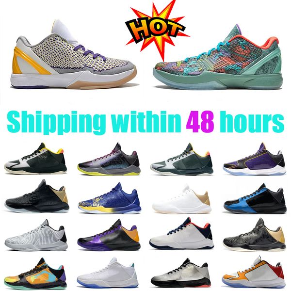 2024 Basketballschuhe für Männer Mamba 6 Protro Think Pink Bruce Lee Alternate Challenge Red Grinch What If White Herrentrainer Sportschuhe Tennisschuhe