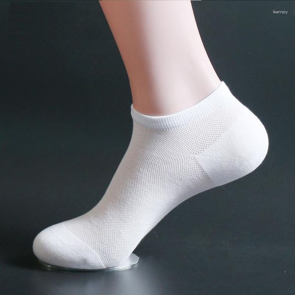 Männer Socken TOP Qualität 2 Paare/los Low Cut Bambus Faser Mesh Ankle Sneakers Unsichtbare Meias Männlichen Sommer Dünne Schwarz/weiß Sokken