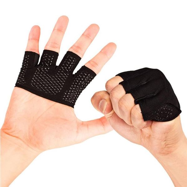 Ellenbogen Knie Pads 2021 Gym Fitness Halbe Finger Handschuhe Männer Frauen Für Crossfit Workout Handschuh Power Gewichtheben Bodybuilding Hand 2206