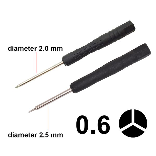 Mini 0,6 Y Schraubendreher Tri Wing 0,6 Y Schwarz Schraubendreher Schlüssel Reparatur Tool Öffnen für iPhone 7 8 Plus X XR Xs Reparatur Werkzeuge 7000 teile/los