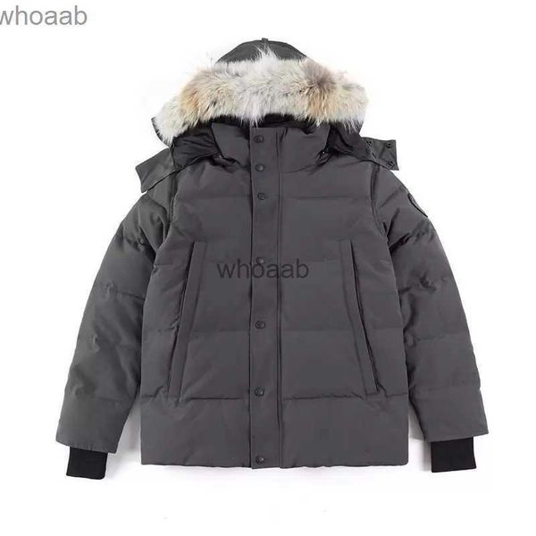 Piumino da uomo Parka Giacca di alta qualità GOOSES Cappotto Vera pelliccia di lupo grande canadese Wyndham Cappotto Abbigliamento Stile Capispalla invernale Parka HKD230911