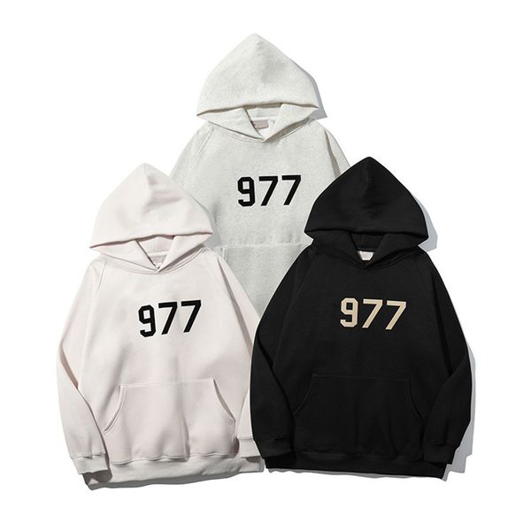 Hoodys Hoodies Homens Moletons Letras Reflexivas Nevoeiro Hoodie Impressão Fleece Oversized Hoodie Moda Hip Hop Streetwear Moletom Branco Designer Hoodie S-XL