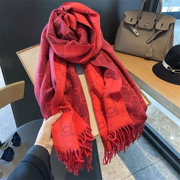 Top Damen Herren Designer Schal Modemarke 100 % Kaschmir Schals für den Winter Damen und Herren Soft Touch Warm Wraps mit Etiketten Schönes Weihnachtsgeschenk