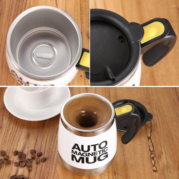 Canecas de café automáticas com agitação automática, copo magnético de aço inoxidável 304, copos térmicos de mistura de leite, caneca de presente de Natal