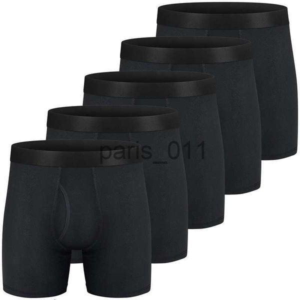 Underpants Underpants 5 Pack Mens Boxer Slips Baumwollunterwäsche 6 Kein Fahren mit regulärem Stretch Elastic Wide Band Boxer Briefs 230317 x0911