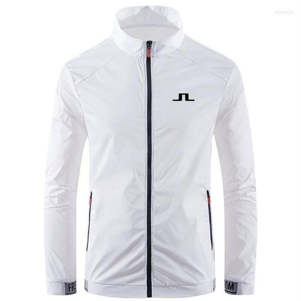 Herrenjacken 2023 Frühling Herbst Herren Golfjacke Mode Lässig Wasserdichter Sonnenschutz Windjacke Mantel Reißverschluss Bomb256R